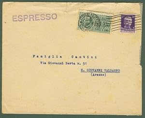 R.S.I. VARIETA'. Espresso del 9.10.1943 da Firenze per S.Giovanni Valdarno (Arezzo).