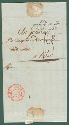 TOSCANA. Periodo napoleonico. Lettera da Firenze per Parigi del 25 Agosto 1807. Completa del testo