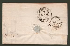 Prefilatelica. TOSCANA. Lettera del 8 marzo 1845 da Firenze a Livorno.