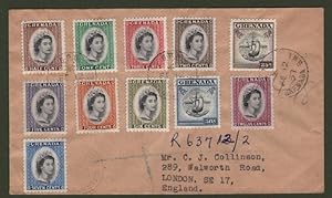 GRENADA. 1957. Registered letter fon London.