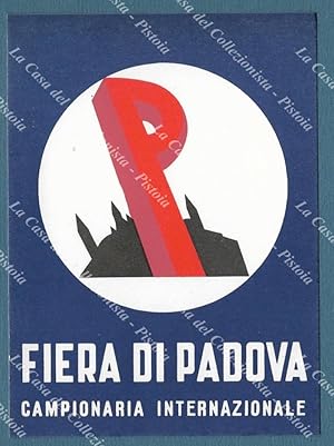 FIERA DI PADOVA 1959. Cartolina d'epoca non viaggiata