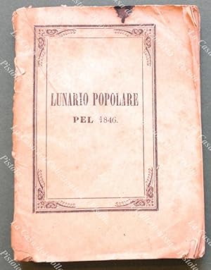 LUNARIO POPOLARE 1846. Il nipote di Sesto Cajo Baccelli. Firenze, Tip. Cecchi