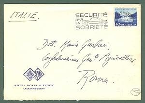 Storia postale estero. SVIZZERA. SUISSE. Lettera del 1946 per l'Italia.