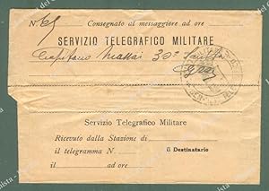 PRIMA GUERRA. SERVIZIO TELEGRAFICO MILITARE. Telegramma del 1917