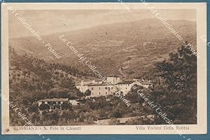 ROBBIANA, S. Polo in Chianti, Firenze. Villa Viviani. Cartolina d'epoca viaggiata