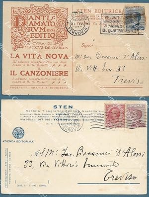 EDITRICE STEN di Torino. 2 cartoline d'epoca commerciali