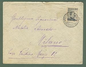 Storia postale Regno. GUERRA DI LIBIA. Guller nero POSTA DA CAMPO (BENGASI).Lettera del 10.01.191...