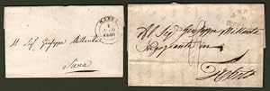 TOSCANA. Due lettere da Massa Marittima del 1844 e 1846.