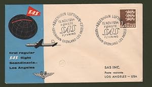 FIRST REGULAR SAS FLIGHT SCANDINAVIA - LOS ANGELES. 15.11.1954.