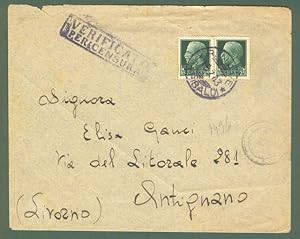 Storia Postale Regno. SECONDA GUERRA. R. NAVE GARIBALDI. lettera per Antignano (Li) del 19.07.1943.