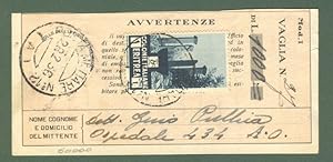 Storia postale Regno. GUERRA D'AFRICA. POSTA MILITARE N. 12(A).su ricevuta di vaglia del 28.2.1936.