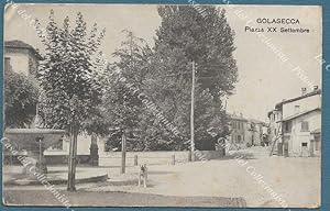GOLASECCA, Varese. Piazza XX Settembre. Cartolina viaggiata 1917.