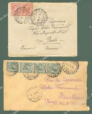 PRIMA GUERRA. "POSTA MILITARE ALBANIA NÂ°1". Bollo nero su 2 lettere del 6.4.1916 e 11.8.1916 per...