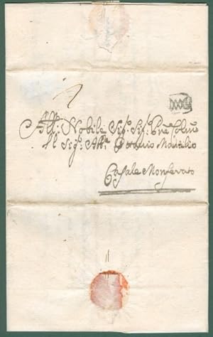 LOMBARDO VENETO. REPUBBLICA VENETA. Lettera da Venezia per Casale Monferrato del Febbraio 1759. C...