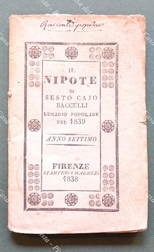 LUNARIO 1839. Il nipote di Sesto Cajo Baccelli. Firenze, stamp. Margheri