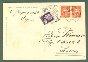 Storia postale Regno. Cartolina del 21.06.1938