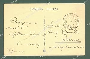 GUERRA DI SPAGNA. UFFICIO POSTA SPECIALE 10 P.M. su cartolina per Roma del 4.3.1939