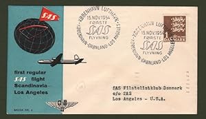 FIRST REGULAR SAS FLIGHT SCANDINAVIA - LOS ANGELES. 15.11.1954.