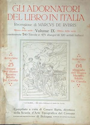 Seller image for Gli adornatori del libro in Italia. Volume IX for sale by Librodifaccia