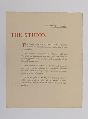 The First Number of The Studio, a practical Monthly Illustrated Magazine, on popular lines, is no...