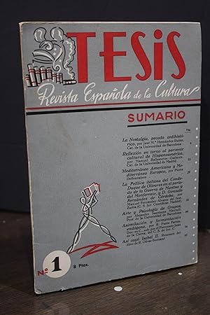 Tesis. Revista Española de la Cultura. N.º 1.