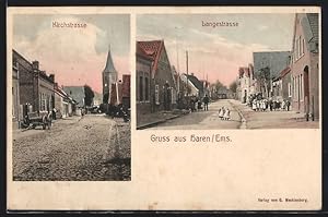 Ansichtskarte Haren /Ems, Langestrasse mit Kindern, Kirchstrasse