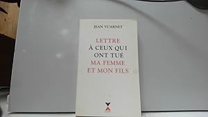 Seller image for Lettre  ceux qui ont tu ma femme et mon fils for sale by JLG_livres anciens et modernes