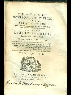 Trattato storico e dogmatico della vera religione vol. 5