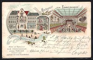 Lithographie Düsseldorf, Restaurant zum Franziskaner, Inh. Franz Auer, Alleestrasse