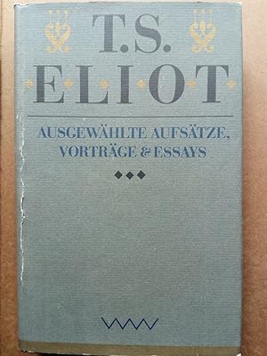 Seller image for Ausgewhlte Aufstze, Vortrge und Essays for sale by Versandantiquariat Jena