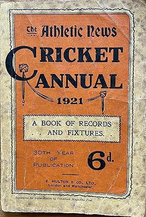 Imagen del vendedor de The Athletic News Cricket Annual 1921 a la venta por Pastsport