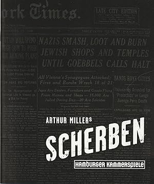 Bild des Verkufers fr Programmheft Arthur Miller SCHERBEN Premiere 27. April 1996 ( Broken Glass ) zum Verkauf von Programmhefte24 Schauspiel und Musiktheater der letzten 150 Jahre