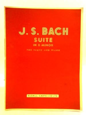 Bild des Verkufers fr J. S. Bach: Suite in B Minor for Flute and String Orchestra zum Verkauf von World of Rare Books