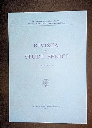 Seller image for Rivista di studi Fenici Volume XXIII,1 for sale by LibrairieLaLettre2