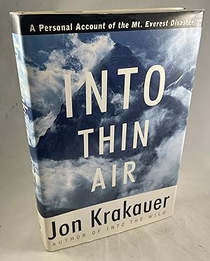 Imagen del vendedor de Into Thin Air: A Personal Account of the Mt. Everest Disaster a la venta por Lost Paddle Books, IOBA