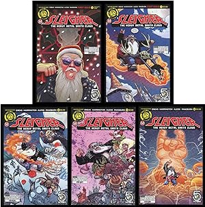 Bild des Verkufers fr Sleigher The Heavy Metal Santa Claus Comic Set 1-2-3-4 Lot + Variant zum Verkauf von CollectibleEntertainment