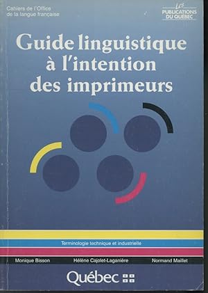 Seller image for Guide de linguistique  l'intention des imprimeurs for sale by Librairie Le Nord