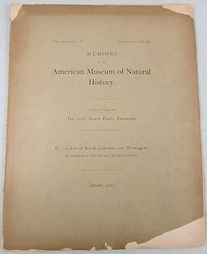 Seller image for CAIRNS OF BRITISH COLUMBIA AND WASHINGTON. The Jesup North Pacific Expedition; American Museum of Natural History, Memoirs, Vol. IV, Part II for sale by Antique Emporium