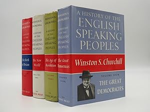 A HISTORY OF THE ENGLISH SPEAKING PEOPLES (COMPLETE 4 VOLUME SET) (DJ is protected by a clear, ac...
