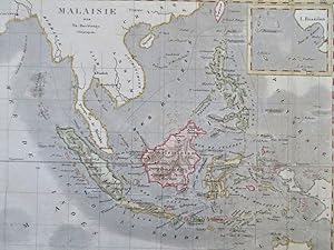 Southeast Asia Malaysia Indonesia Java Sumatra Borneo 1836 Duvotenay scarce map