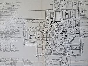 The Hague South Holland Den Haag La Haye c.1880 detailed tourist city plan map