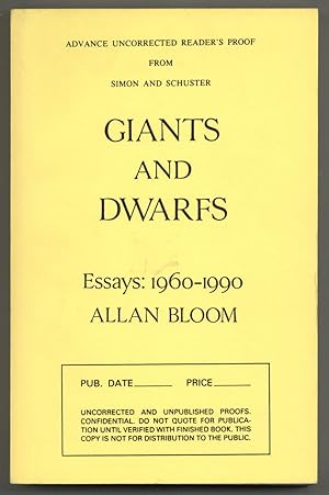 Bild des Verkufers fr Giants and Dwarfs Essays: 1960-1990 zum Verkauf von Between the Covers-Rare Books, Inc. ABAA