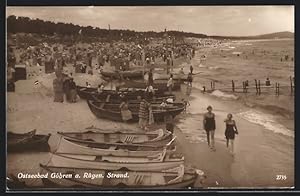 Ansichtskarte Göhren a. Rügen, Strand mit Badegästen