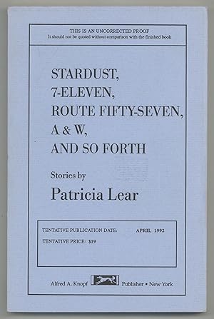 Imagen del vendedor de Stardust, 7-Eleven, Route 57, A&W, and So Forth a la venta por Between the Covers-Rare Books, Inc. ABAA