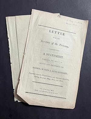 [Albert Gallatin] Letter from the Secretary of the Treasury Transmitting a Statement Exhibiting t...