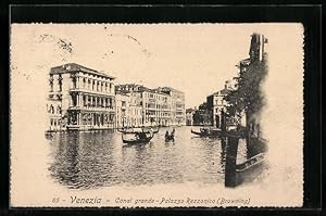 Bild des Verkufers fr Cartolina Venezia, Canal grande, Palazzo Rezzonico zum Verkauf von Bartko-Reher