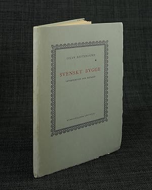 Seller image for Svenskt bygge. Utstllning av svensk byggnadskonst i Nordiska museet 27 mars-17 maj MCMXLII. En introduktion jmte katalog ver de 320 utstllda numren. for sale by Hatt Rare Books ILAB & CINOA