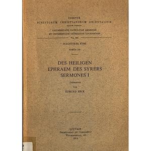 Seller image for Des Heiligen Ephraem Des Syrers Sermones I - Scriptores Syri Tomus 131 Vol. 306 for sale by avelibro OHG