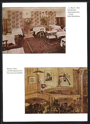 Ansichtskarte Bern, Speiserestaurant Le Mazot, Inh. H. P. Rösli-Lochmann, Bärenplatz 5