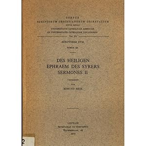 Seller image for Des Heiligen Ephraem Des Syrers Sermones II - Scriptores Syri Tomus 135 Vol. 312 for sale by avelibro OHG